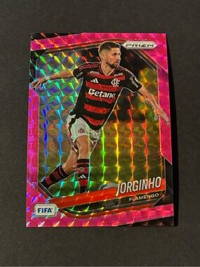 2025-26 Prizm FIFA Jorginho Pink Mosaic Prizm #52- Flamengo Card